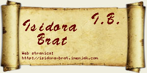 Isidora Brat vizit kartica
